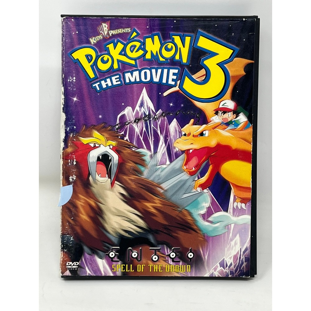 Pokemon 3 The Movie Spell of the Unown DVD Pikachu & Pichu Warner Bros 2001